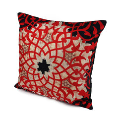 Winter Arabisque Black Flower Red