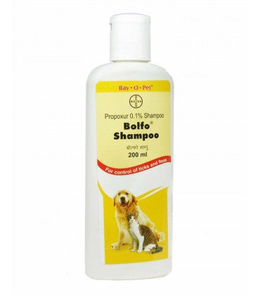 Bayer Bolfo Shampoo, Anti tick and Fleas Shampoo 200 ml