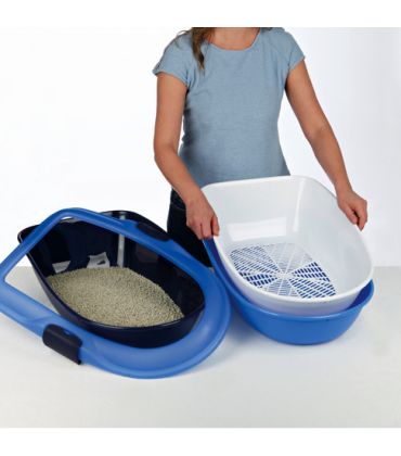 Trixie Berto Cat Litter Tray - Blue 39x29x59 cm