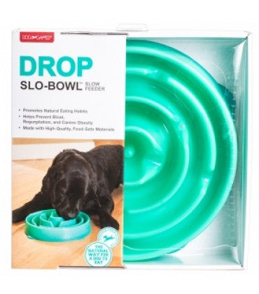 Kyjen Slo Bowl Slow Dog Feeder Drop - Teal