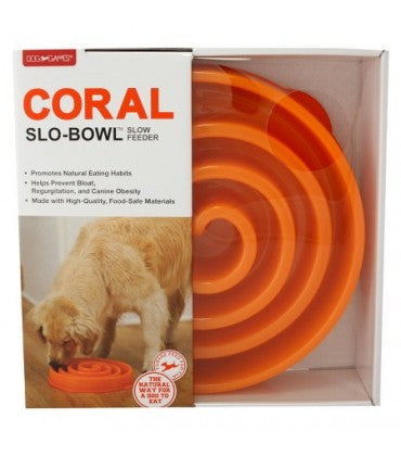 Kyjen Slo Bowl Dog Feeder  - Coral