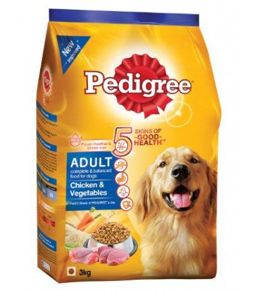 Pedigree Adult Chicken & Veg Dog Food - 3 kg