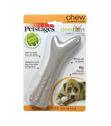 Petstages Deerhorn Durable Chew Dog Toy - M
