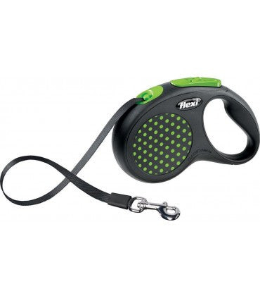 Flexi Design S Tape 5m Green, Retractable Dog Leash