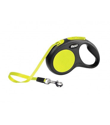 Flexi New Classic Neon Reflect M-L Tape 5m Retractable Dog Leash