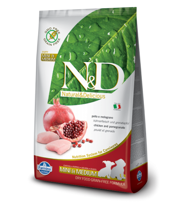 Farmina N&D Grain Free Chicken & Pomegranate Puppy Food Mini / Medium 7 kg