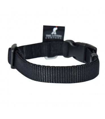 TLC Hamilton Plain Nylon Adjustable Dog Collar Black Large