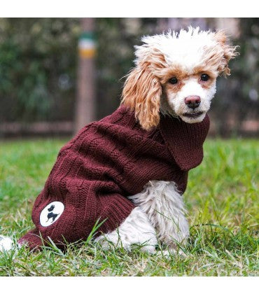 HUFT Woolies: Dog Sweater-Brown- XS