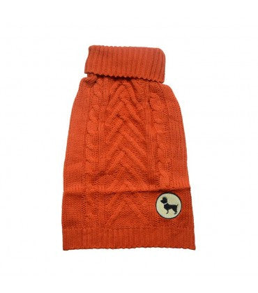 HUFT The Woolies Dog Sweater - Rust - XS