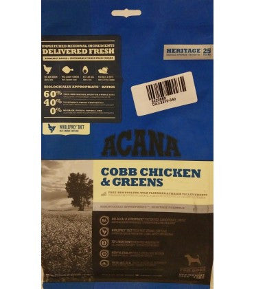 Acana Cobb Chicken & Greens Dog Food 340 g