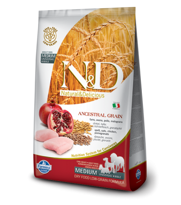 Farmina N&D LG Chicken & Pomegranate Adult Dog Food Medium 2.5 kg