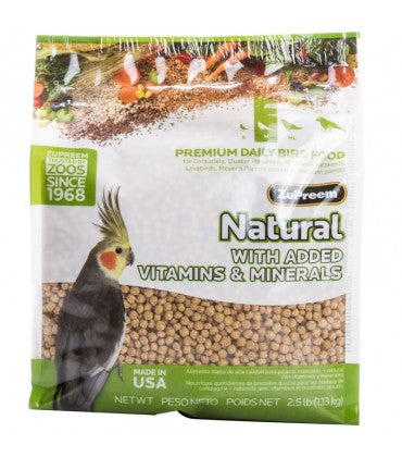 Zupreem Natural Blend Bird Food Medium