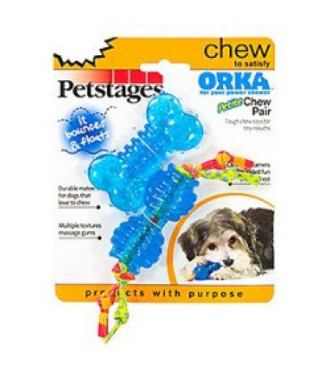 Petstages ORKA Petite Chew Pine Cone & Bone Dog Toy