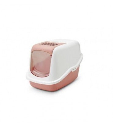 Savic Nestor Cat Toilet Retro Pink- Cat litter tray