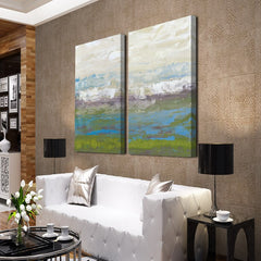 AAA 2 PIECES MODERN ABSTRACT HUGE WALL ART OIL PAINTING ON CANVAS PRINT FOR THE BEST SELL  FREE SHIPMENT No FRAME