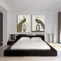 AAA 2 PIECES MODERN ABSTRACT HUGE WALL ART OIL PAINTING ON CANVAS PRINT FOR THE HIGH QUALITY BIRDS ANIMAL  FREE SHIPMENT No FRAME