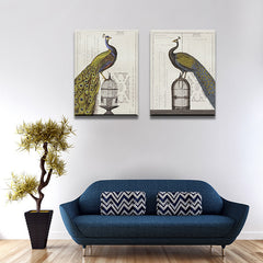 AAA 2 PIECES MODERN ABSTRACT HUGE WALL ART OIL PAINTING ON CANVAS PRINT FOR THE HIGH QUALITY BIRDS ANIMAL  FREE SHIPMENT No FRAME