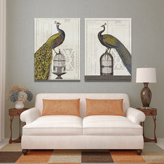 AAA 2 PIECES MODERN ABSTRACT HUGE WALL ART OIL PAINTING ON CANVAS PRINT FOR THE HIGH QUALITY BIRDS ANIMAL  FREE SHIPMENT No FRAME