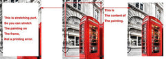 AAA 1 Pcs Banksy Art Gentleman With Red Telephone Booth Wall Art Modern Figures Prints on Canvas Painting  for Living Room Decor