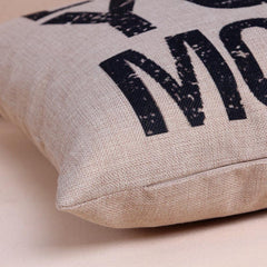 "Love you more "Cotton Linen Pillow Covers Throw Pillowslip Case Leaning Cushion Romantic couples pillow EE