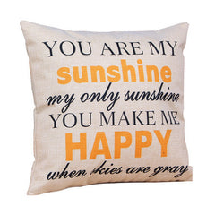 "You are my Sunshine "Cotton Cushion Throw Pillow Covers Pillowslip Case square shape 45cm drop shipping on sale