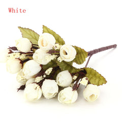 AAA 15 Heads Artificial Rose Silk Home Wedding Party Bridal Decor 1 Bouquet Flower Simulation Options Suppiless 7 Color