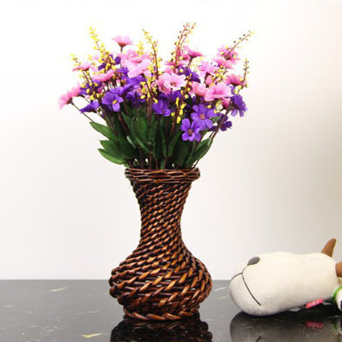 AAA Wicker Handicraft Vase European-Style Flower Vase For Wedding And Home Decoration Trophy Slender Waist 2 Choose 1