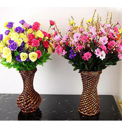 AAA Wicker Handicraft Vase European-Style Flower Vase For Wedding And Home Decoration Trophy Slender Waist 2 Choose 1