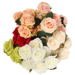 AAA 10 Heads Artificial Rose Flower Bridal Bouquet 6 Color Wedding Pretty Charming Lovely Cute Home Decor