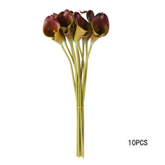 AAA 10pcs/set New Arrival Calla Lily Home decoration Flower Artificial Flower Bridal Bouquet Wedding Party Flower Craft