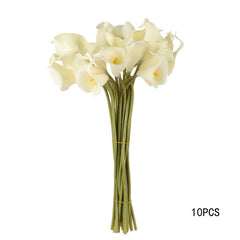 AAA 10pcs/set New Arrival Calla Lily Home decoration Flower Artificial Flower Bridal Bouquet Wedding Party Flower Craft