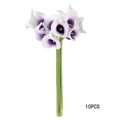 AAA 10pcs/set New Arrival Calla Lily Home decoration Flower Artificial Flower Bridal Bouquet Wedding Party Flower Craft