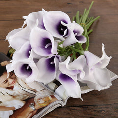 AAA 10pcs/set New Arrival Calla Lily Home decoration Flower Artificial Flower Bridal Bouquet Wedding Party Flower Craft