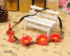 AAA Flower Crown Headband Beautiful Rose Flower Headbands For Girls  Wedding Floral Garland Tourism Garland  For Women