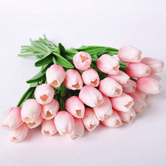 AAA 11 pcs/lot Real Touch Tulip Artificial Flower latex bouquet flowers For Home Wedding party decorative flowers & wreaths