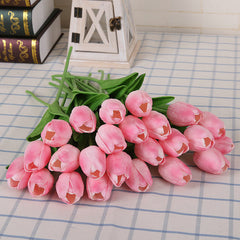 AAA 11 pcs/lot Real Touch Tulip Artificial Flower latex bouquet flowers For Home Wedding party decorative flowers & wreaths