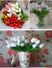 AAA 11 pcs/lot Real Touch Tulip Artificial Flower latex bouquet flowers For Home Wedding party decorative flowers & wreaths