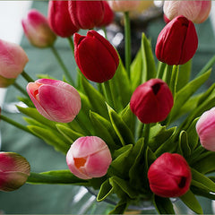 AAA 11 pcs/lot Real Touch Tulip Artificial Flower latex bouquet flowers For Home Wedding party decorative flowers & wreaths