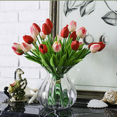 AAA 11 pcs/lot Real Touch Tulip Artificial Flower latex bouquet flowers For Home Wedding party decorative flowers & wreaths