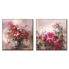 AAA 2 Pcs/Set Post-modern Wall Painting Peony Flower Oil Painting On Canvas Wall Art Picture Wall Pictures for Living Room