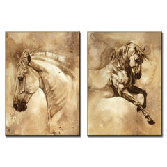 AAA 2 Pcs/Set Modern European Oil Painting Horse On Canvas Wall Art Picture  Wall Pictures for Living Room Modern Wall Painting