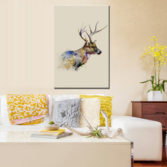 AAA 1 Pcs Modern Aminal elk Paintings Prints on Canvas Creative Deers Wall art  for Living Room Decor