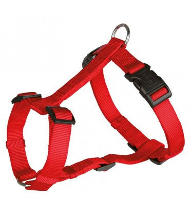 Trixie Classic Dog H-Harness L–XL: 30" - 39"/25 mm Red