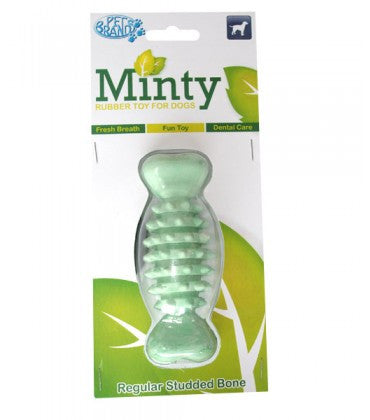 Pet Brands Minty Fresh Rubber Bone Regular Dog Toy