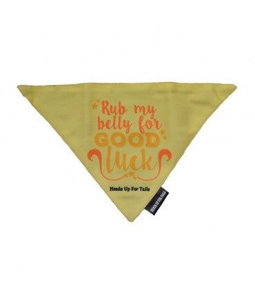 HUFT Rub My Belly For Good Luck Dog Bandana - S