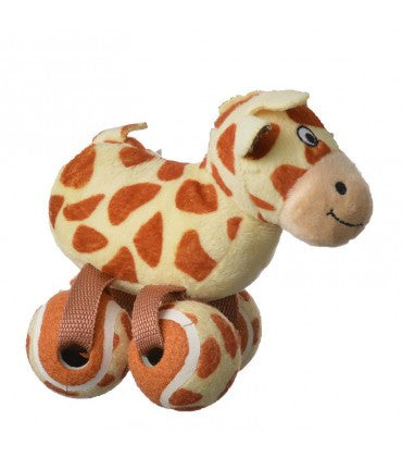 Kong TenniShoes Giraffe Plush Dog Toy- Small