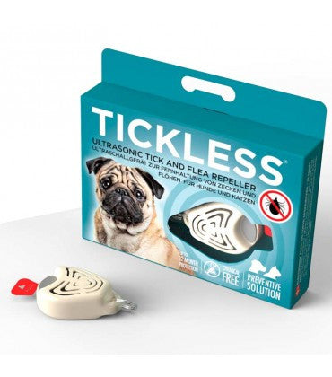 TickLess Pet Ultrasonic Tick And Flea Repeller  Snow White