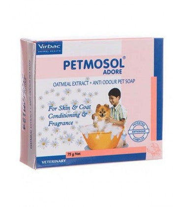 Virbac Petmosol Adore Soap Anti-Odour Pet Dog Soap